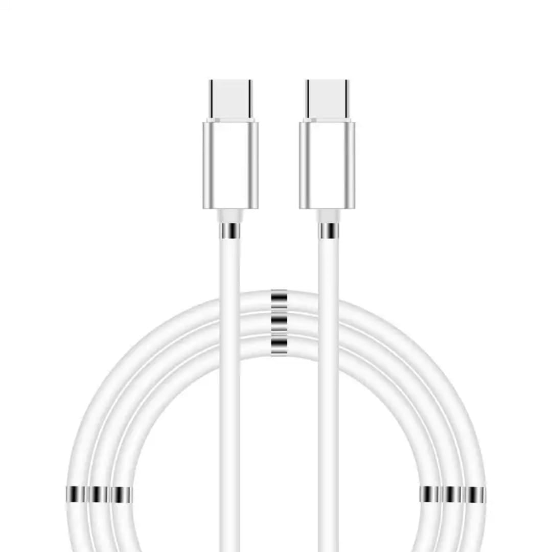 2.4A Magnetic Charging Cable USB-C to USB-C | Self-Wrapping, Fast Charge, Data Transfer