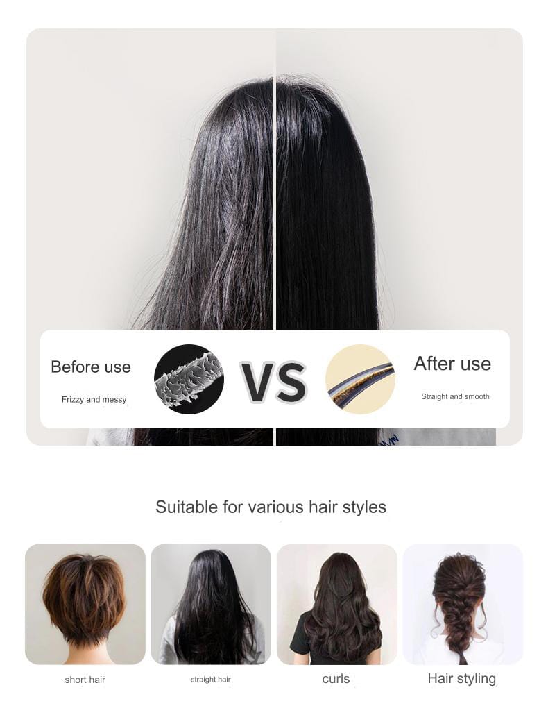Retractable Self-Cleaning Hair Brush | Scalp Massager & One-Push Hair Remover
