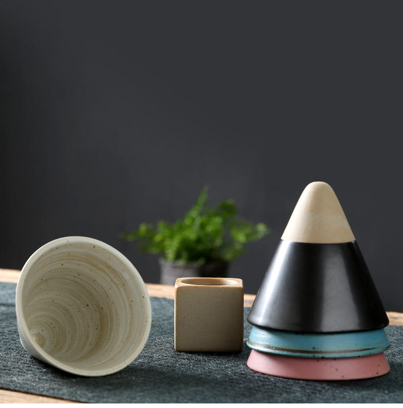 Aesthetic Ceramic Coffee Mug β Japanese Style Porcelain Tea Cup & Coffee Funnel Set
