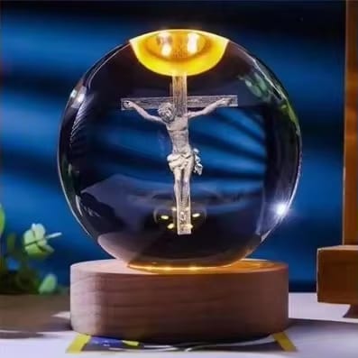 Jesus on Cross 3D night lamp