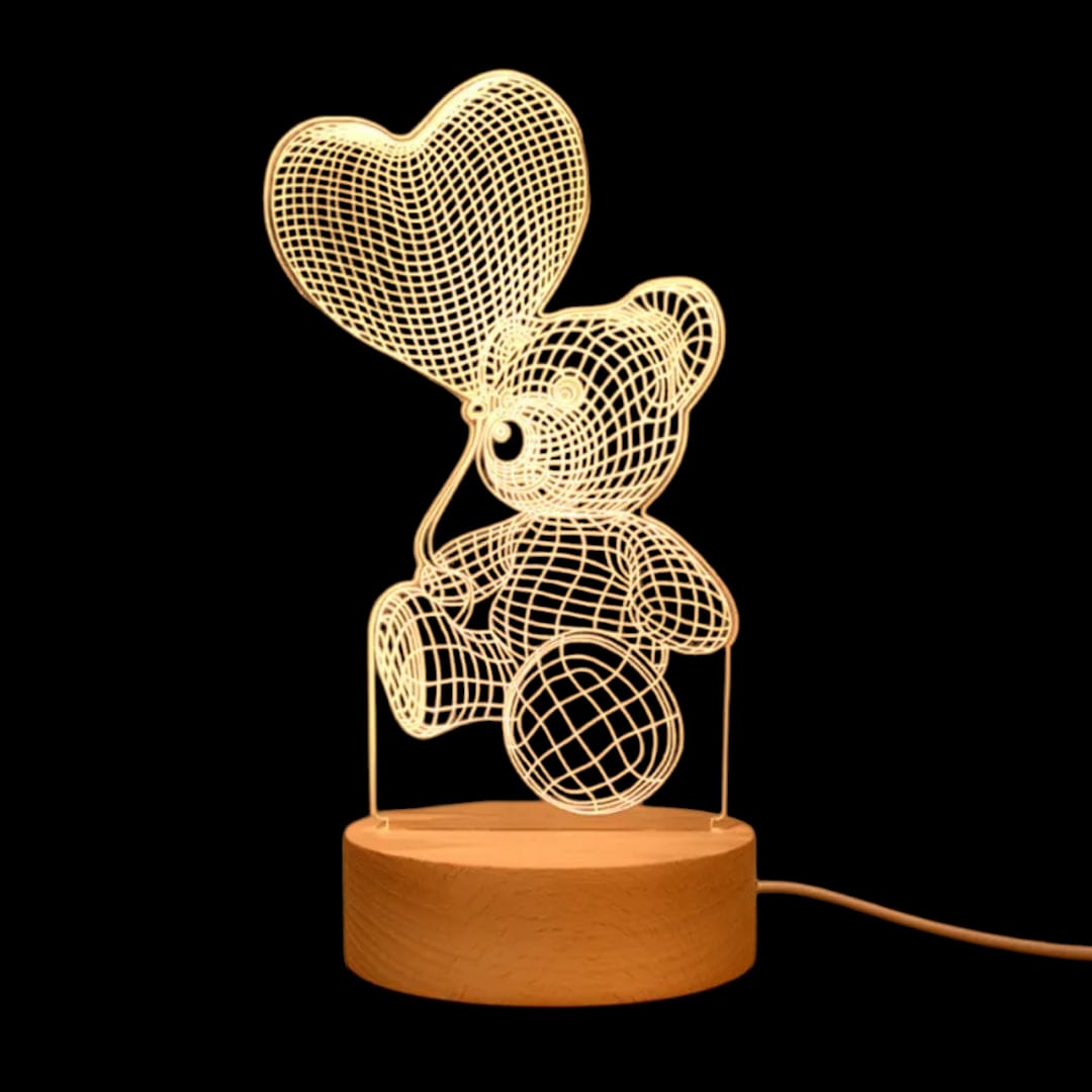 LED 3D Illusion Night Light Lamp Base | 7 Color & 16 Color RGB Light Base for Acrylic Lamps
