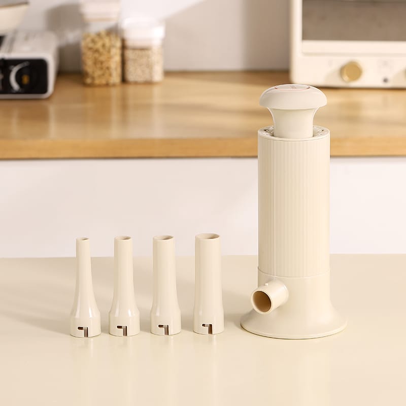 Handheld Sausage Stuffer Press | 4-Size Tubes & Anti-Slip Base | Compact Meat Filler