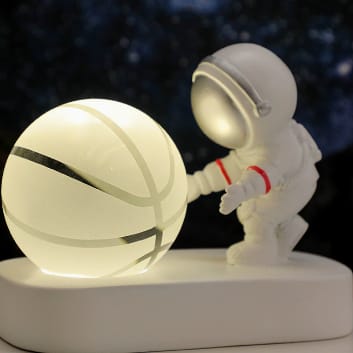 Astronaut Crystal Ball Night Light | LED Luminous Base Table Lamp & Desktop Ornament Gift