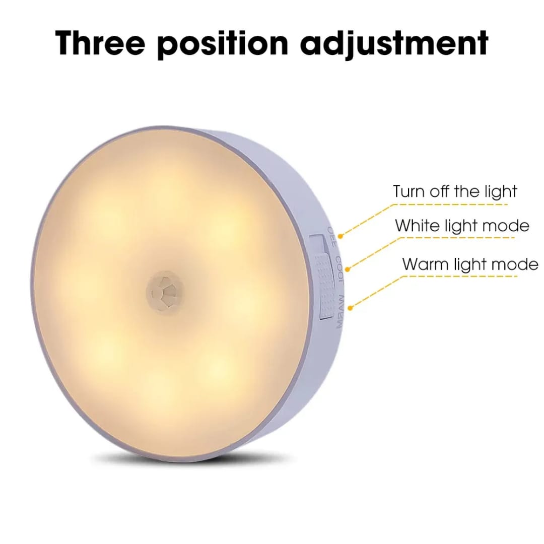 Rechargeable LED Motion Sensor Cabinet Light | Plug-In Night Light for Closet, Kitchen, Stairs