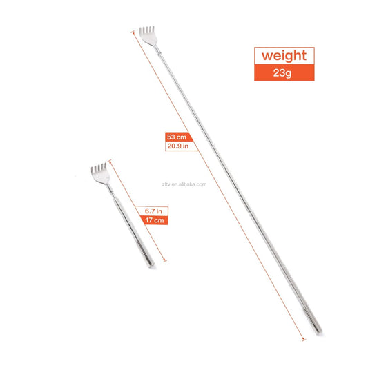 Stainless Steel Telescopic Back Scratcher – Portable Pen Clip Itch Relief Tool