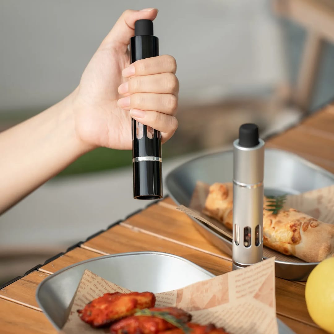 Stainless Steel One-Handed Salt & Pepper Grinder | Thumb Press Spice Mill
