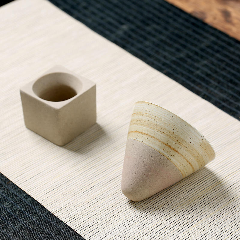 Aesthetic Ceramic Coffee Mug – Japanese Style Porcelain Tea Cup & Coffee Funnel Set
