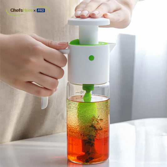 330ml Oil & Vinegar Salad Dressing Shaker | Fruit-Style Mixer Bottle with Plastic Lid