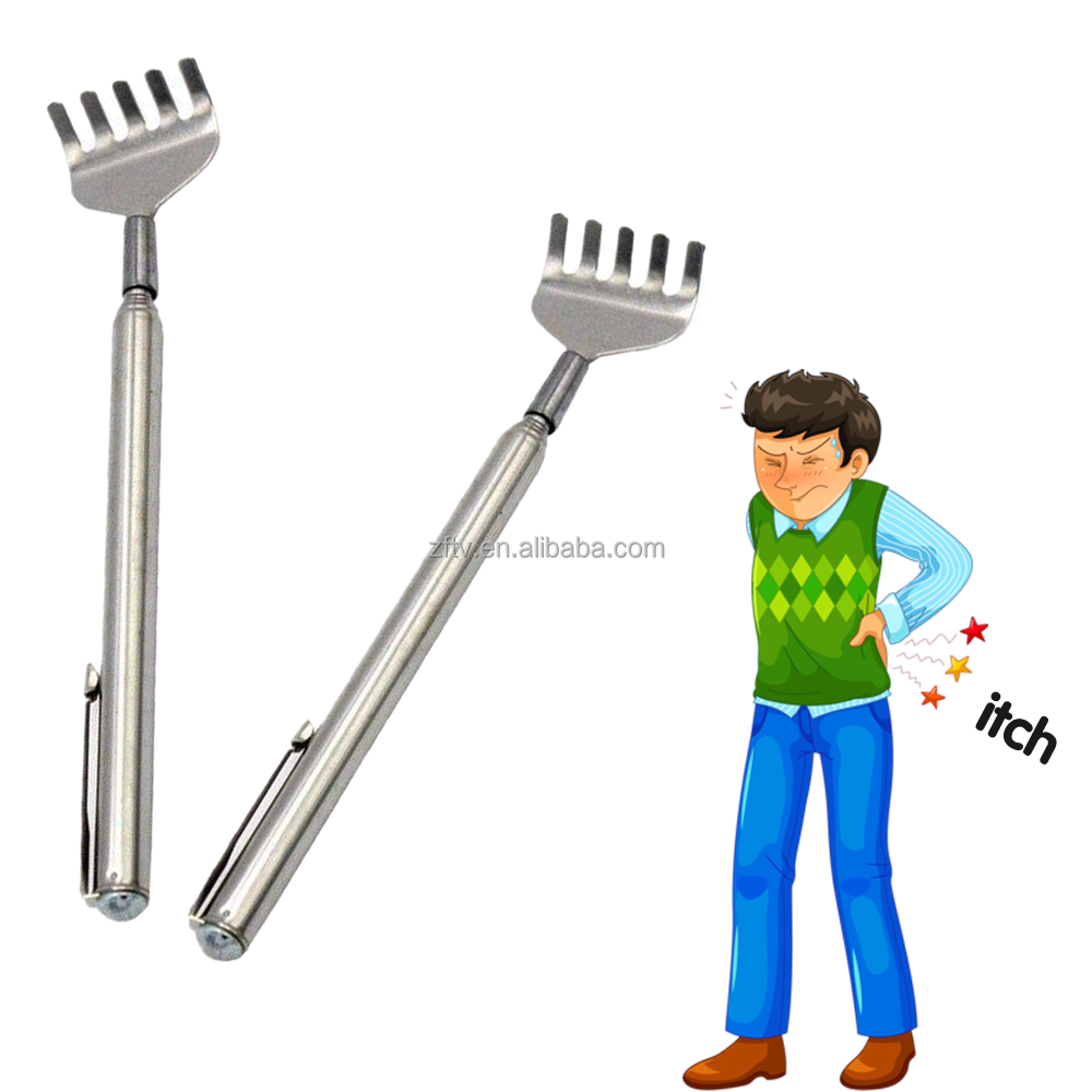 Stainless Steel Telescopic Back Scratcher – Portable Pen Clip Itch Relief Tool